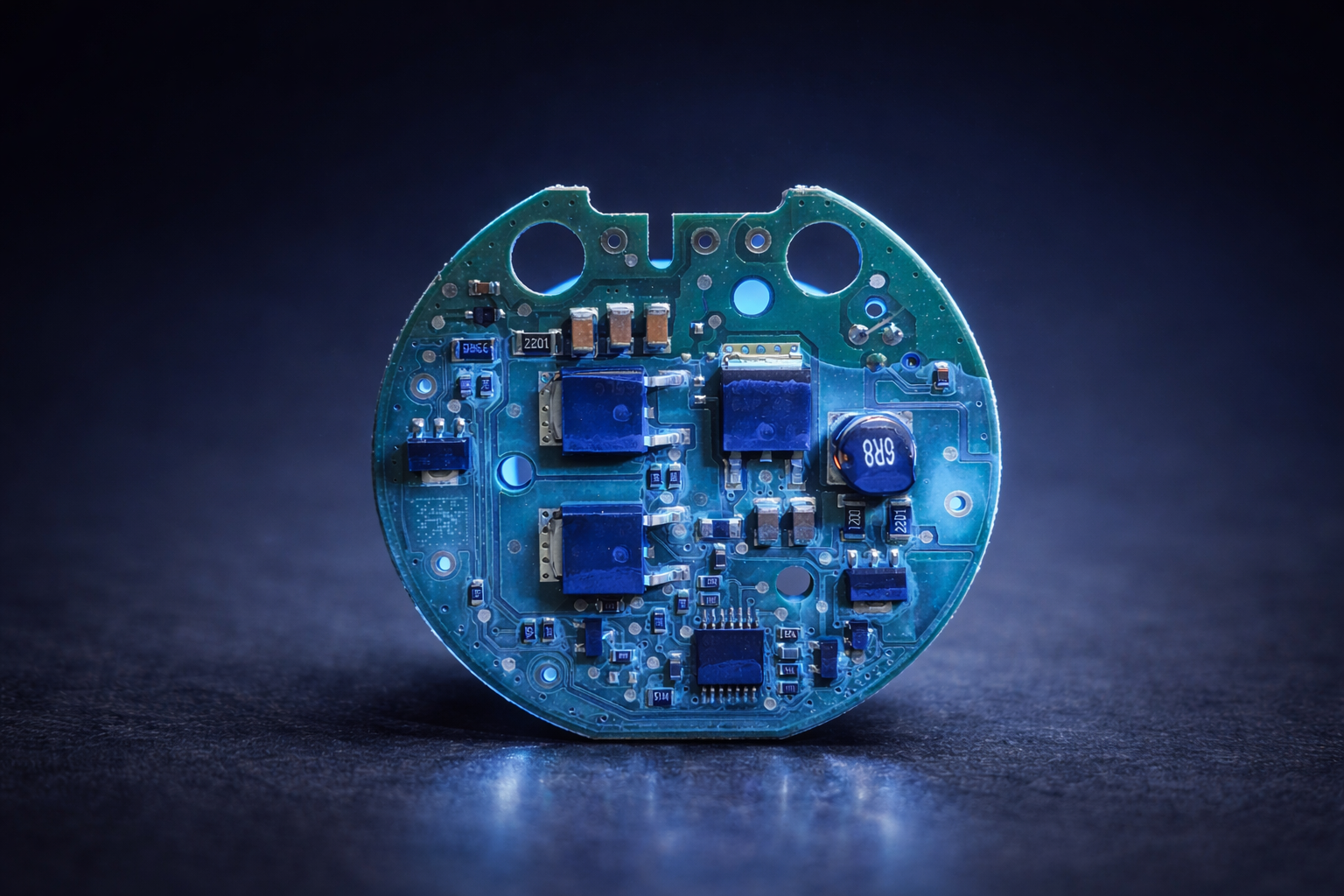 Platine mit UV-Beschichtung