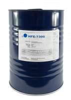 Black barrel with white label and blue lettering HFE-7300