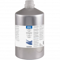 Aluminiumflasche mit Etikett mit Aufschrift Electrolube FSC