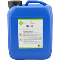 Blauer Plastikkanister mit Aufschrift "SIL 200"