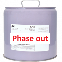 Weißer Stahlkanister mit Etikett 3M Novec 1710 EGC und "Phase out" Hinweis