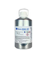 Silberne 1kg Flasche mit weißem Deckel und weißem Etikett