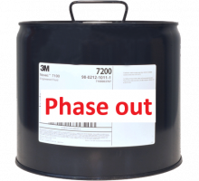 Black steel canister with white label and red “Phase out” notice